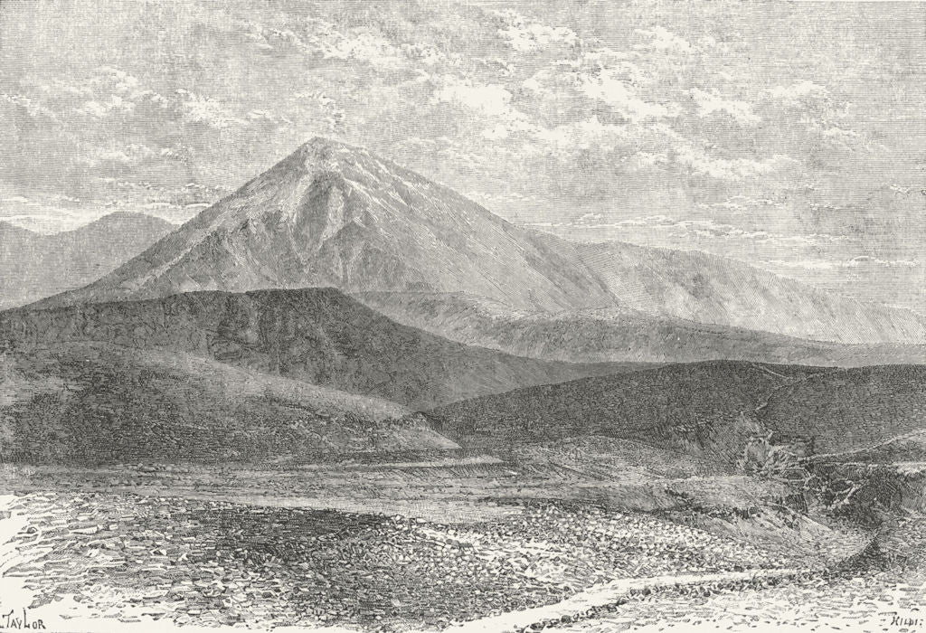 IRAN. Demavend-Views c1885 old antique vintage print picture